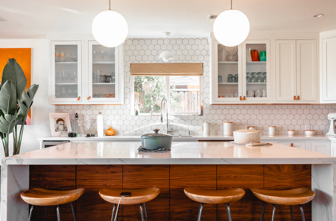 Bright, freshly cleaned kitchen interior